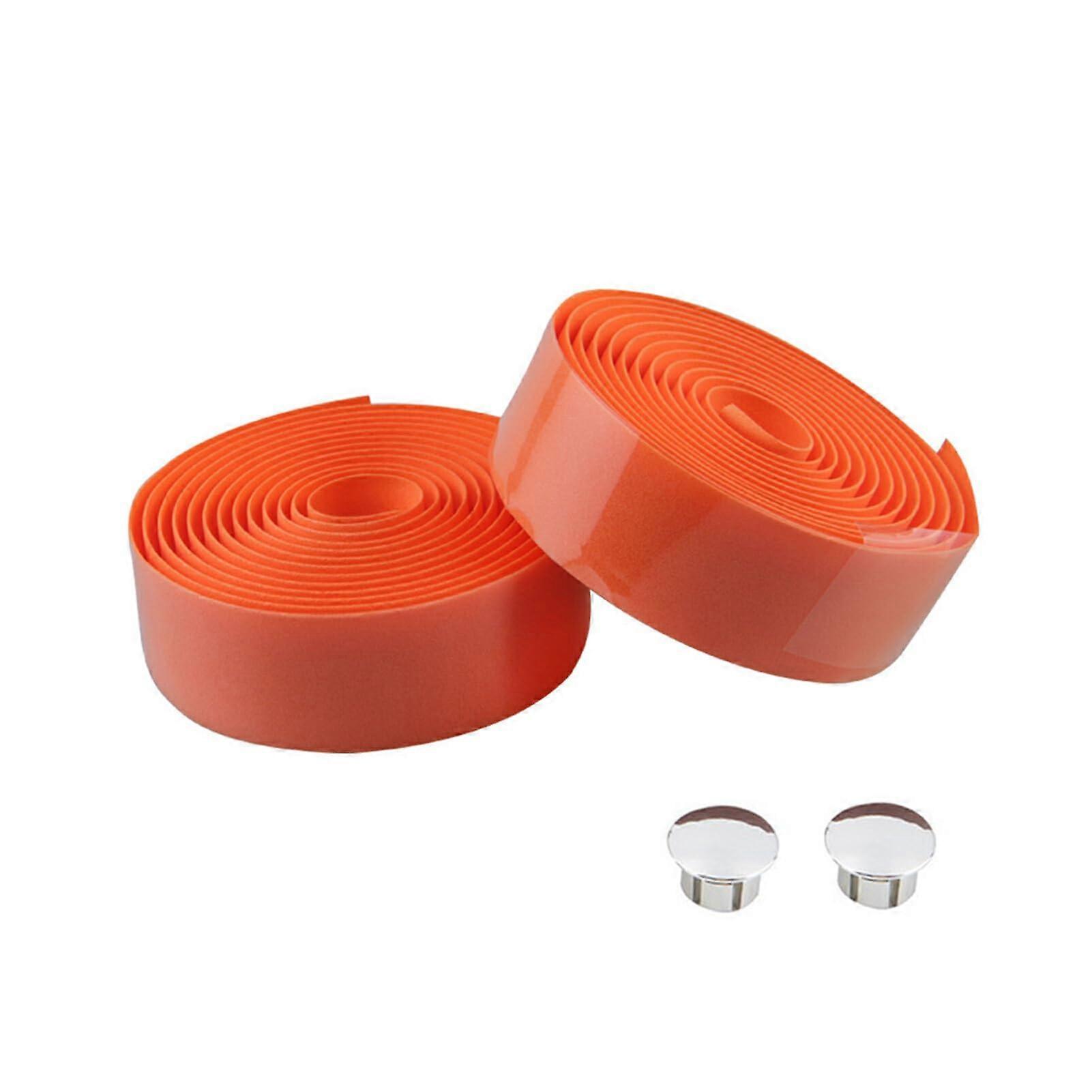Pack of 2 Density Handlebar Tape for Better Grip and Safety with Density Faux Leather Bicycle Handlebar Tape orange