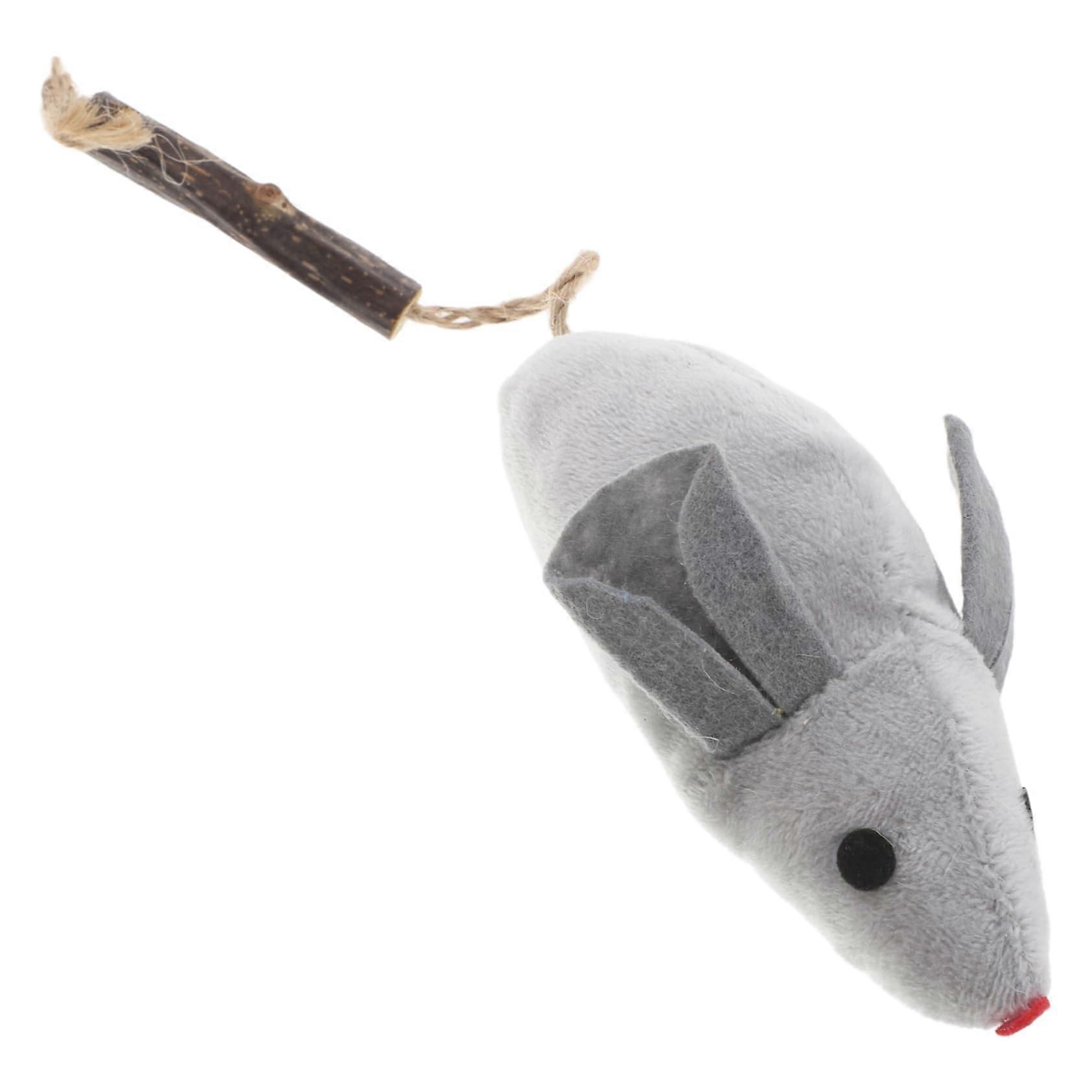 Simulations  Toy Mouse Cat Toy Interactive Cat Toy for Indoor Cats Chew Toy for Cats Plush Gray