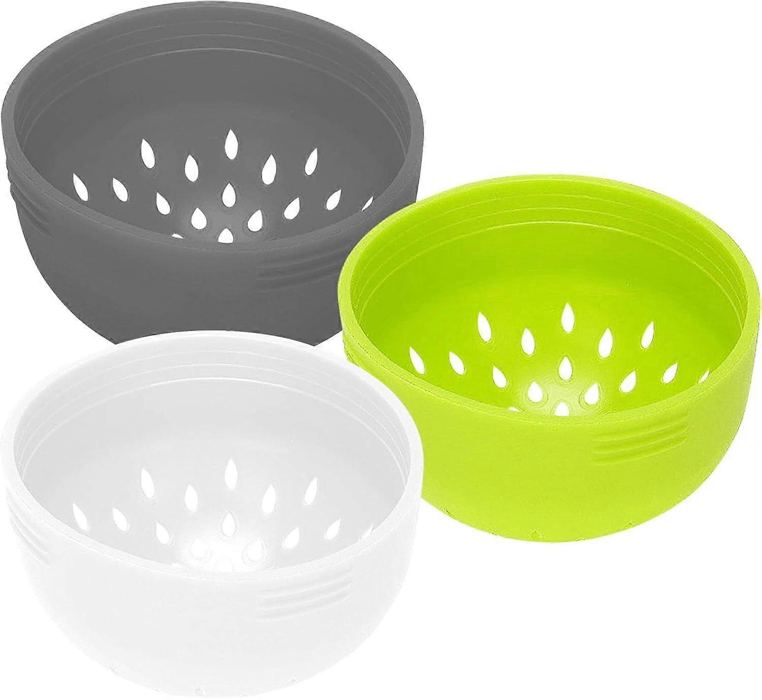 3 Pcs Stackable Strainer for Jars Mini Colander Set - Space Saving Small Colanders and Strainers - Multifunctional Kitchen Utensils (3 Colors)