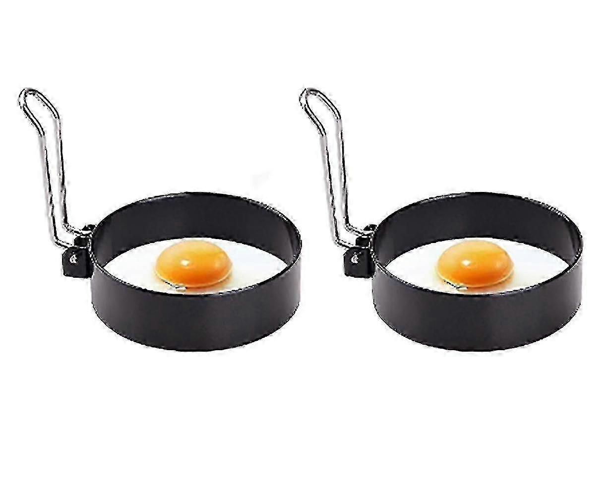 2-pakning non-stick eggringer, posjerte eggkokeringer, eggstekringer
