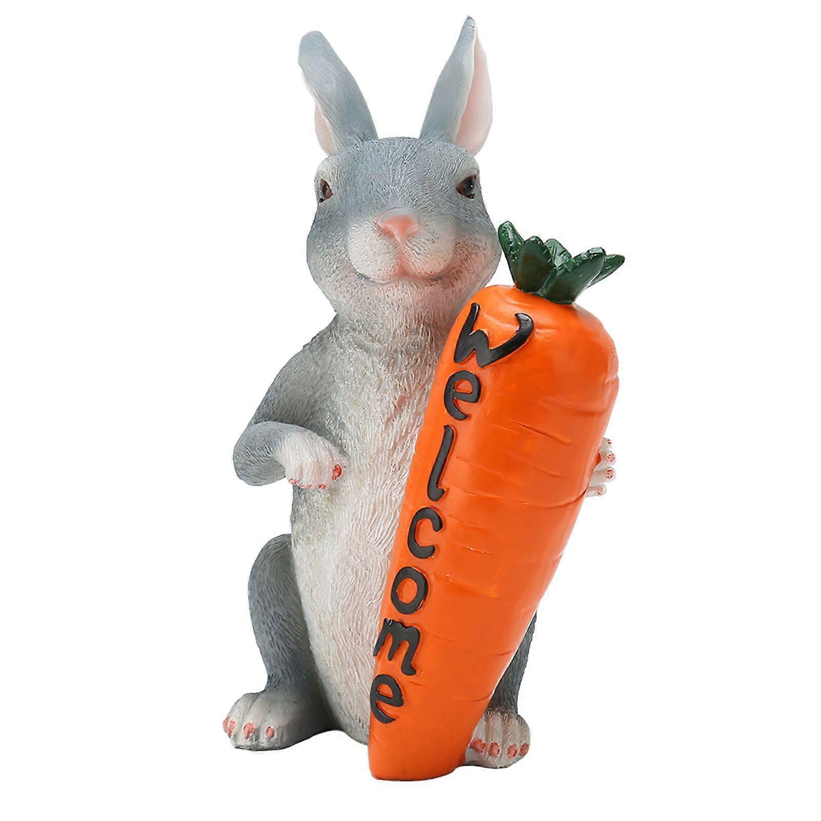 2025 Latest Model  Easter Rabbit Statue Cute Hand Painted Waterproof Fade