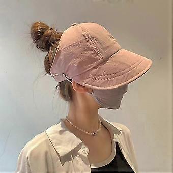 Utomhusskydd ihålig topp solhatt, solhattar för kvinnor skydd, stor skärm 50+ skydd tom topp solhatt