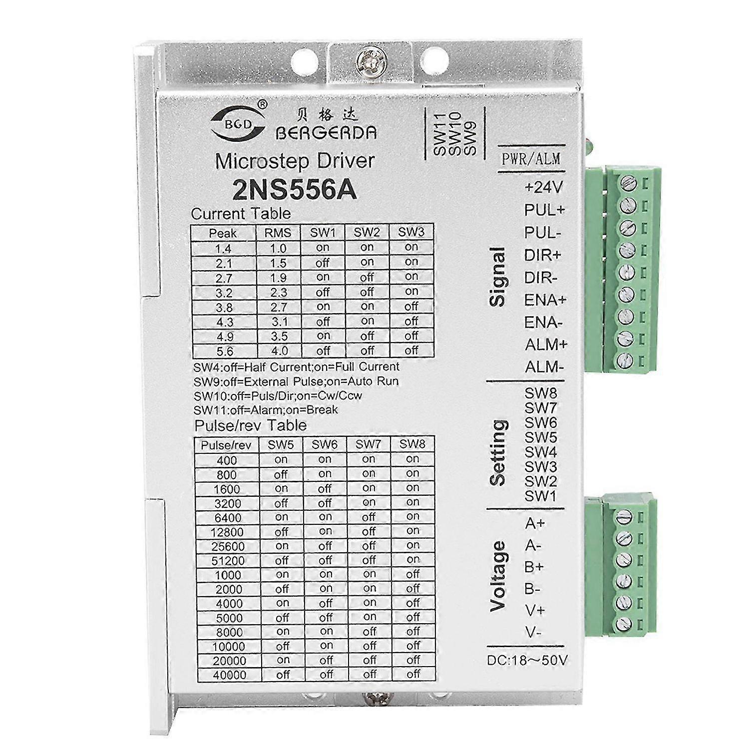 Stepper Motor Driver 2-Phases NEMA23 32-Bits Digital Signal Processing 2NS556A