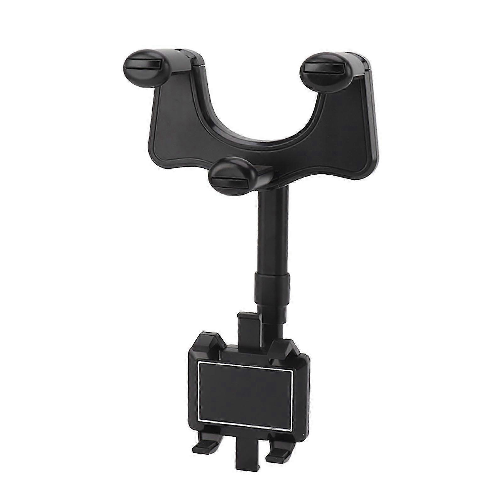 Rearview Mirror Phone Holder Adjustable Angle Multifunctional Buckle Style Phone Bracket Mount for Vehicle