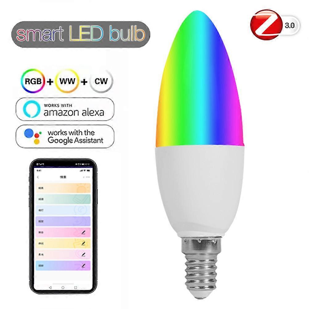 Led Bulb Candle Smart Lamp E14 TUYA Bluetooth Dimmable RGB Light 220V APP Group Control Smart Life For Home Room Decoration