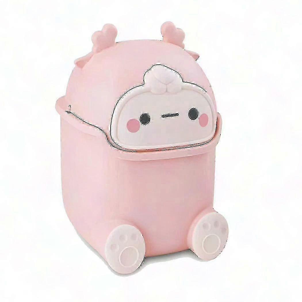 Cute Mini Flip Top Trash Can with Lid