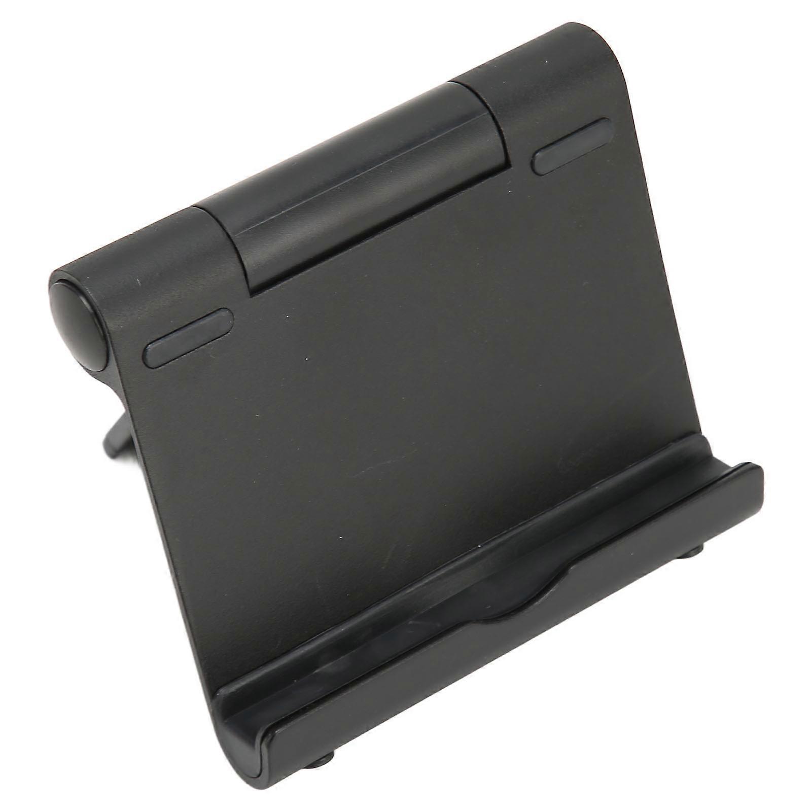 Phone Stand Rotatable 180 Degrees Foldable Portable Aluminum Alloy Silicone 5kg Loading Tablet Holder Desk for Office Black