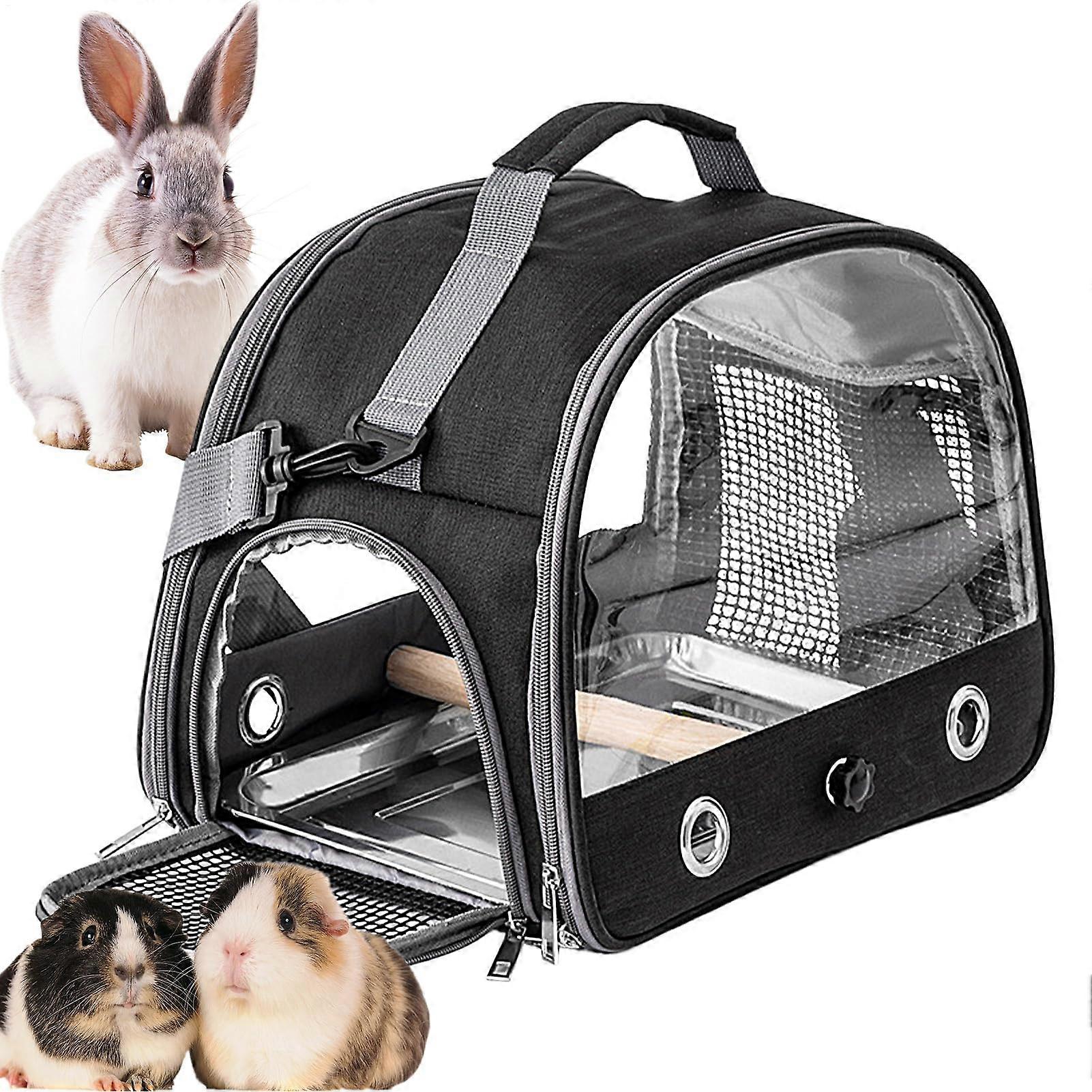 Parrot Transport Box, Ventilated Foldable Compact Bag, Bird Bag with Perch Stand