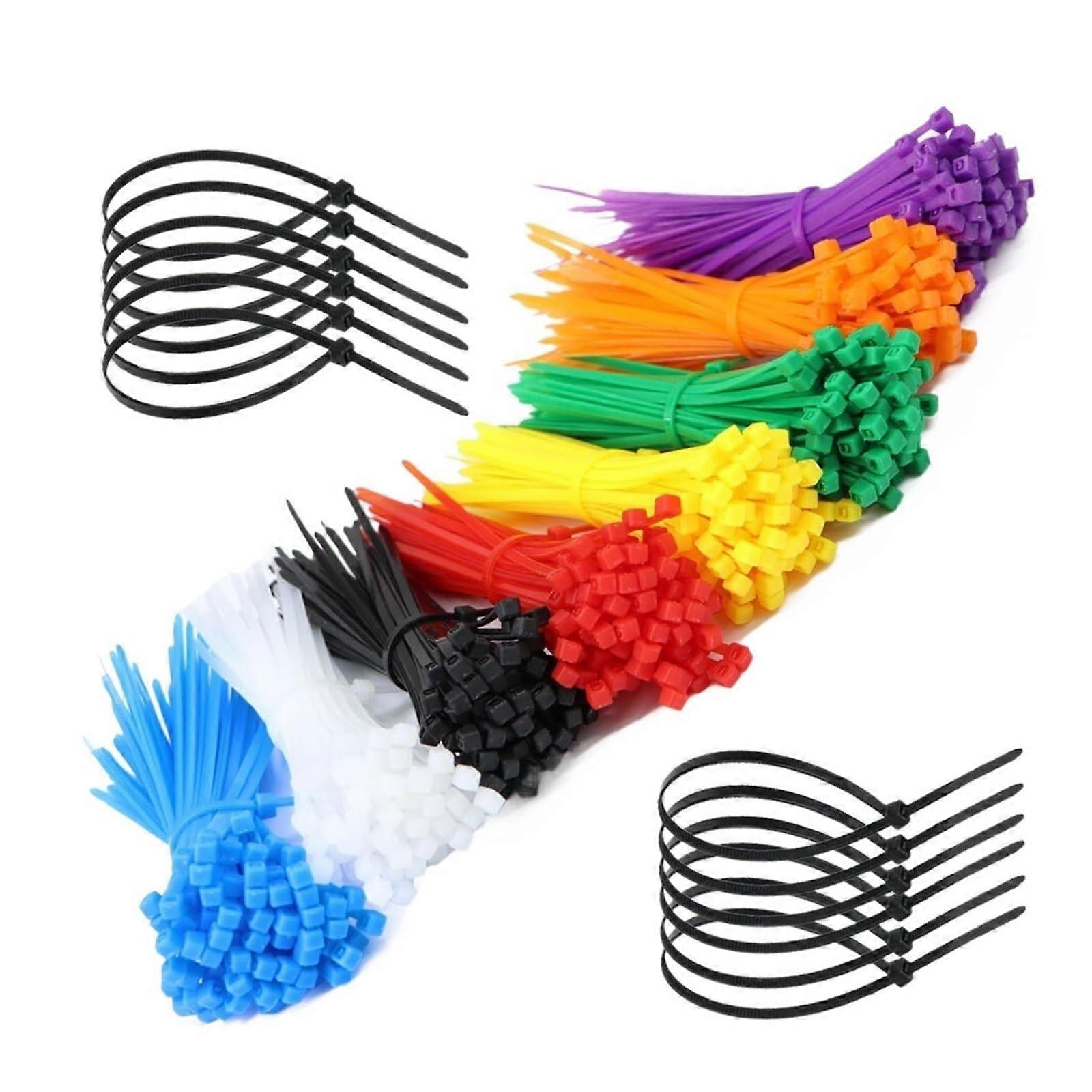 Attaches Pour Cables Self-Locking Nylon Cable Ties 3 x 100 mm 2.5 mm Width 100 Pack White