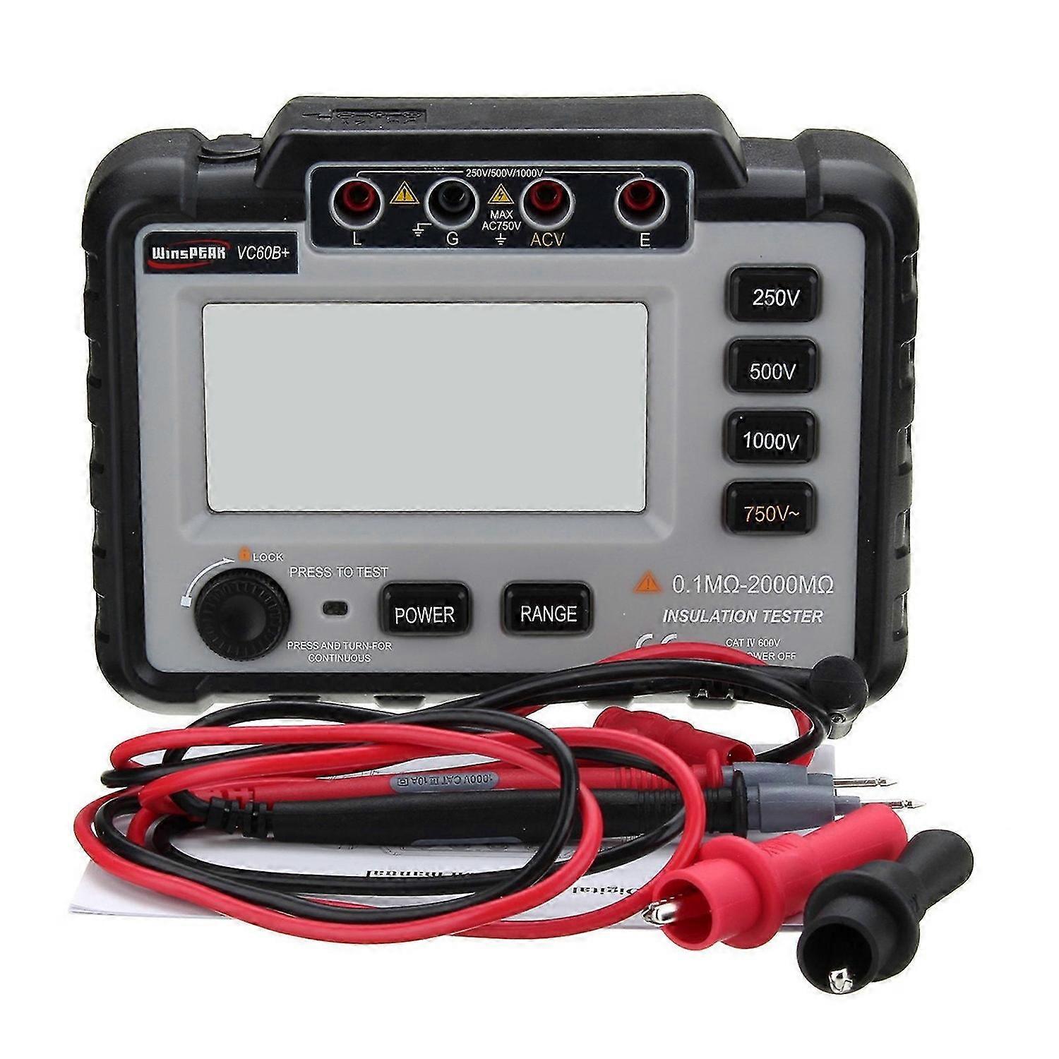 VC60B+ Digital Insulation Resistance Tester Megger MegOhm Meter LCD Display FT