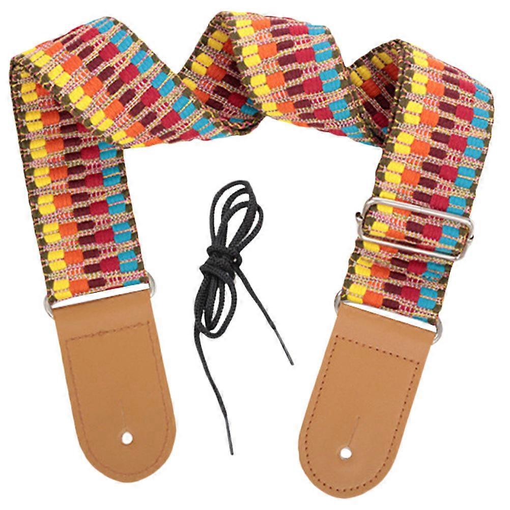 Bohemian Style Wear Resistant Guitar Strap for Comfortable and Durable Bass Guitar Performance