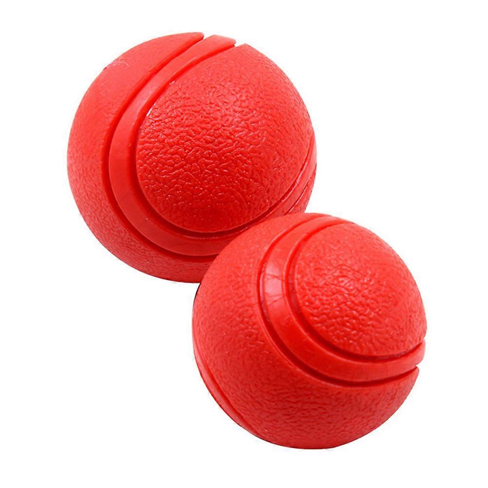 Small Dog Balls Pet Cat Toy Ball Tpr Bounce Higher Bite Resistant Red 5cm in Diameter 3Pcs