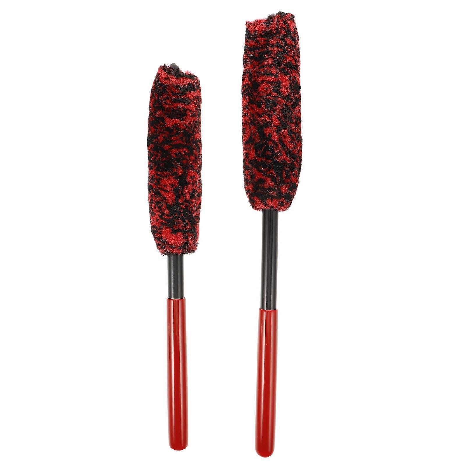 Wheel Brush Kit (2pcs) Durable Rim Cleaner Brush for Effortless Car Cleaning, Bendable Design for Tires & Hard to Reach Areas, Comfortable Grip