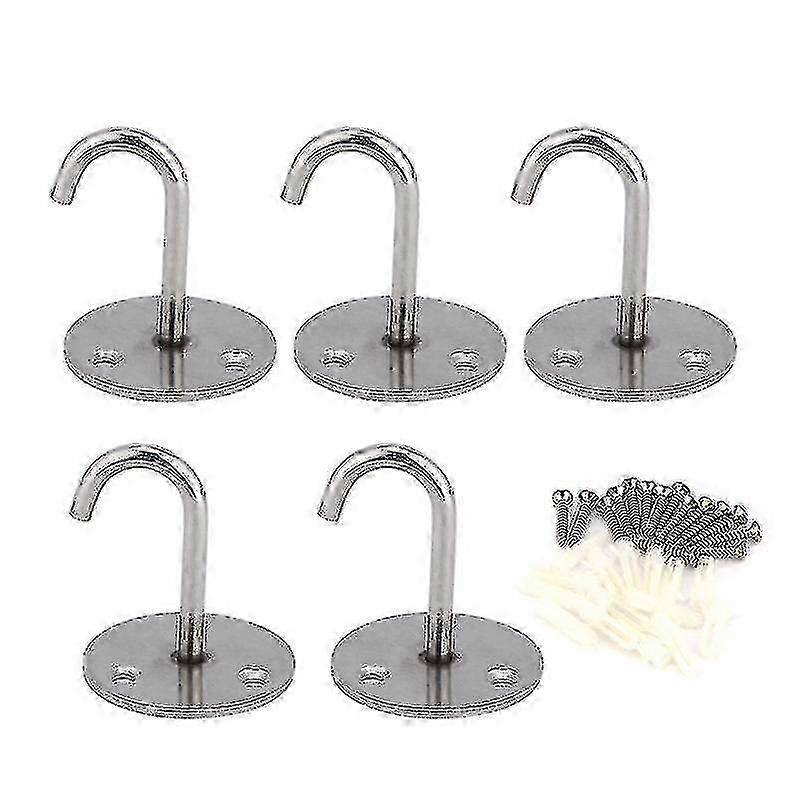 Set of 5 Ceiling Hooks - Heavy-Duty Hanging Hooks for Home Decor & Garden Use, Perfect for Plants, Lights, and Decorations
