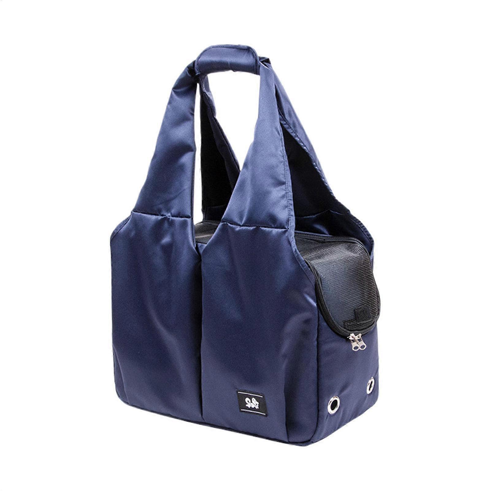 Small Cat Travel Sling Hands, Adjustable, Portable, Safe Blue