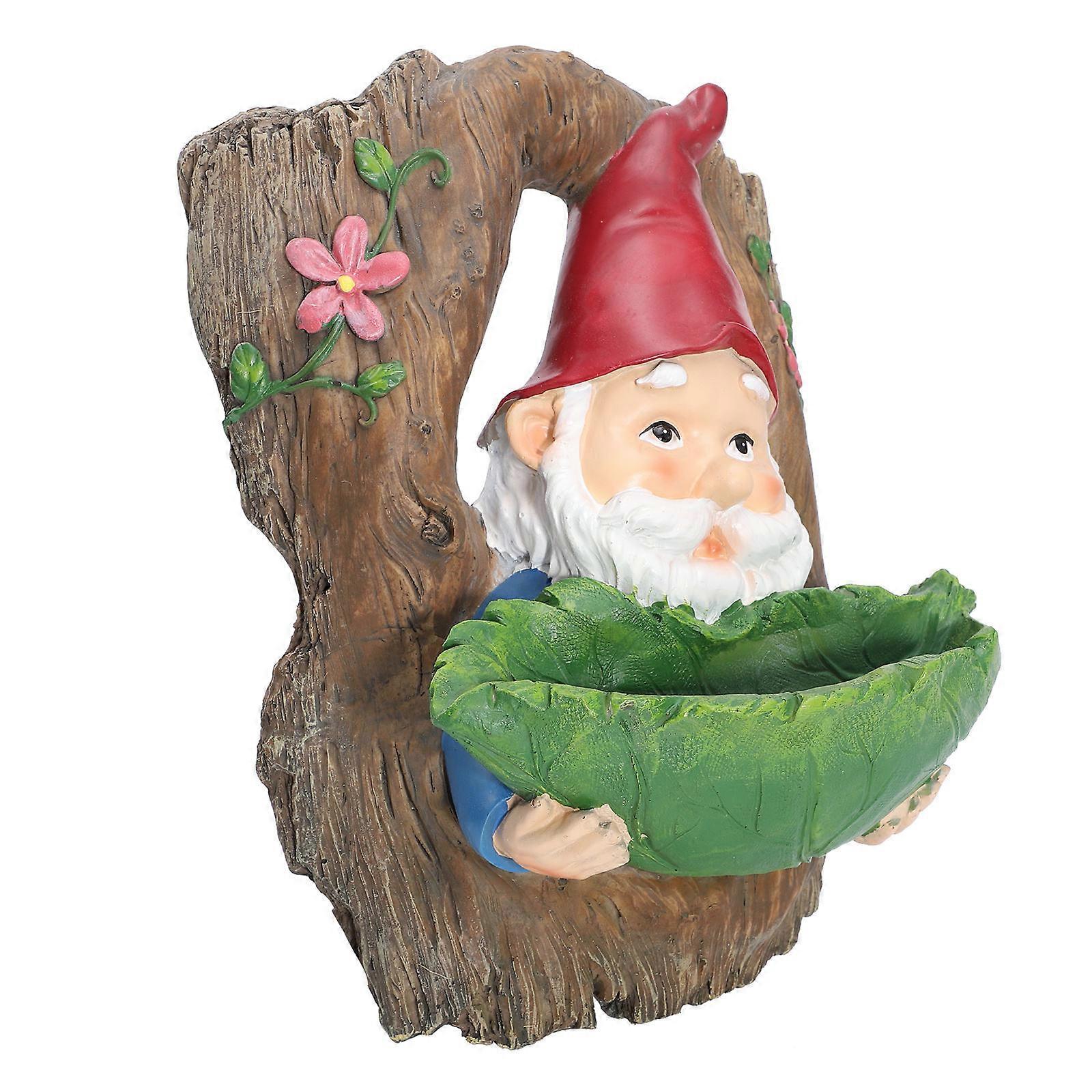 1Pc Cartoon Dwarf Bird Feeder Creative Birdbath Outdoor Garden Feeding Bowl