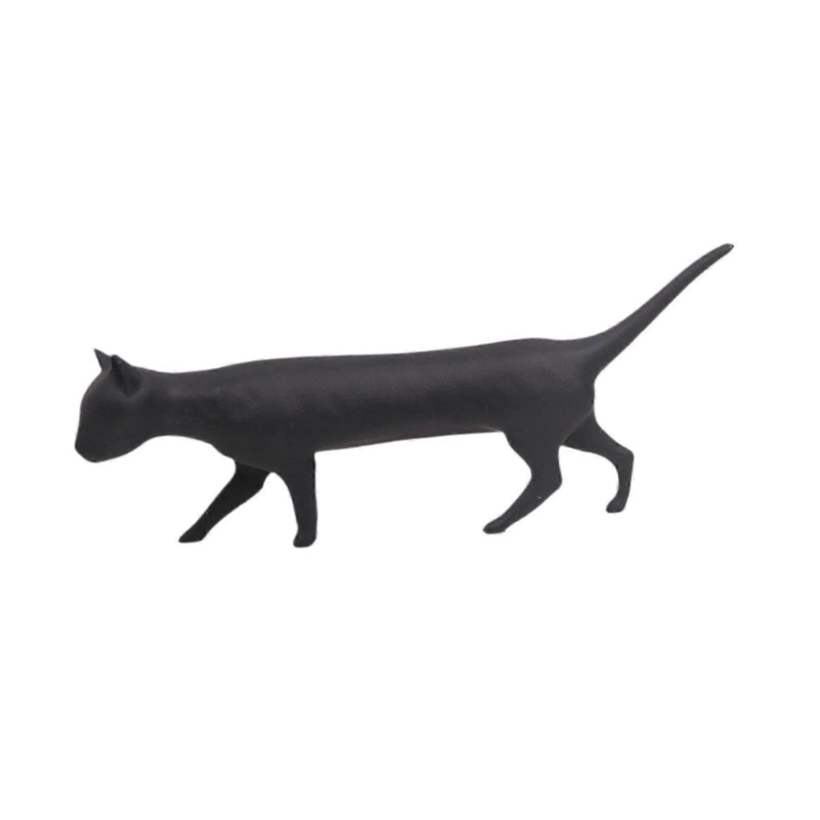 Cat Statue Centerpiece Collectible Resin Figurine for Home Bookshelf Cabinet Blue
