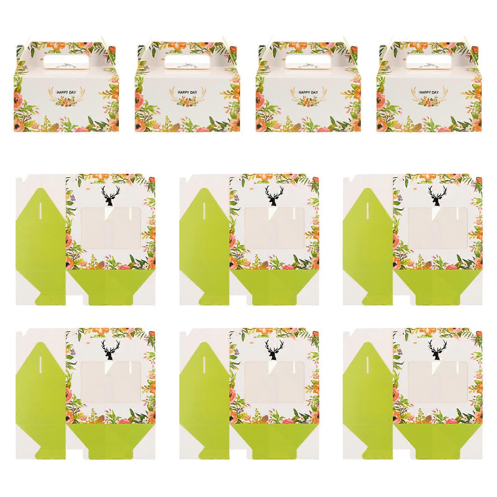 Paper Cupcake Carrier Box with Inner Support for Storage Use Multi Color Fits 2 Cupcakes