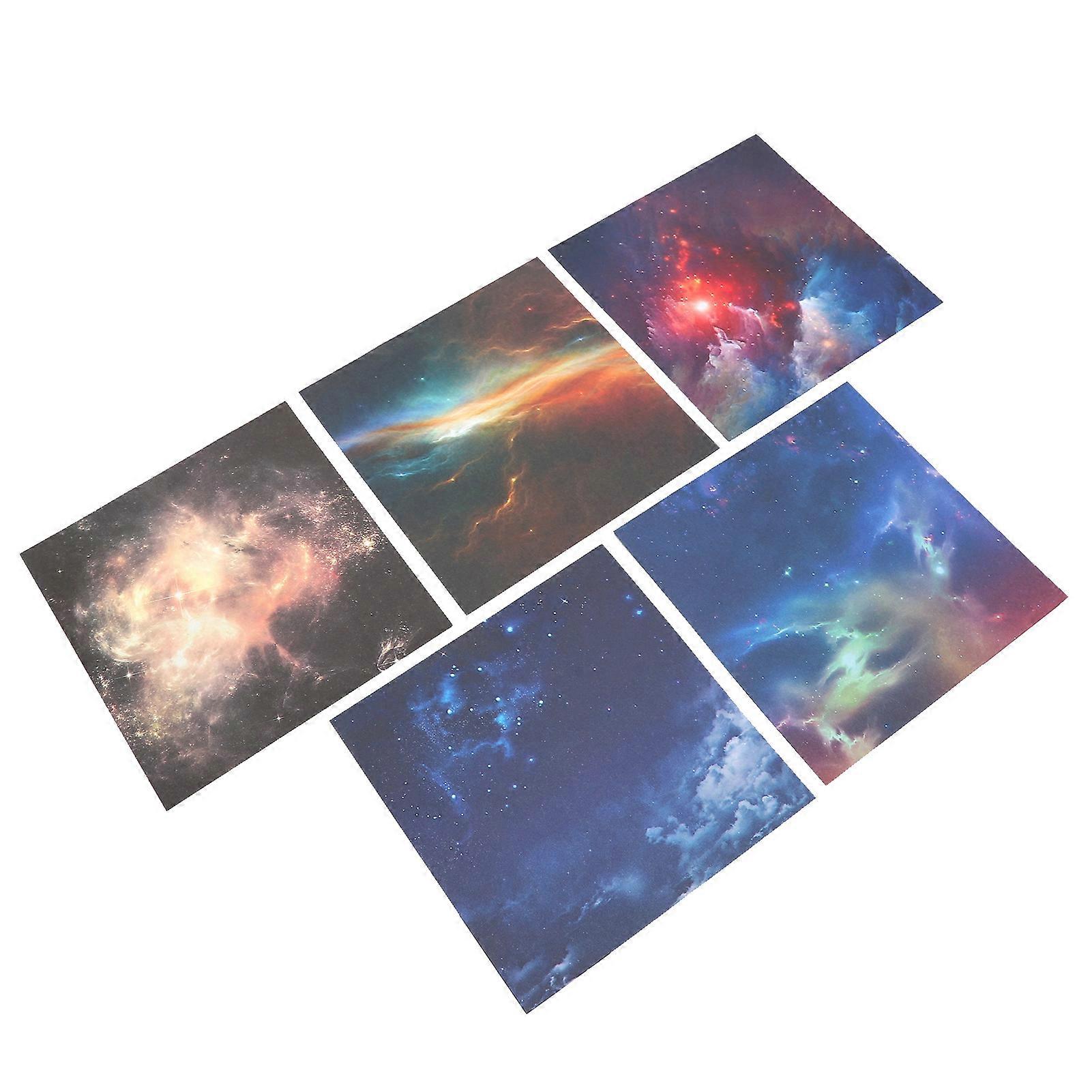 200 Sheet Double Sided Folding Paper School Kids DIY Outer Space Star Pattern Paper for Arts Crafts