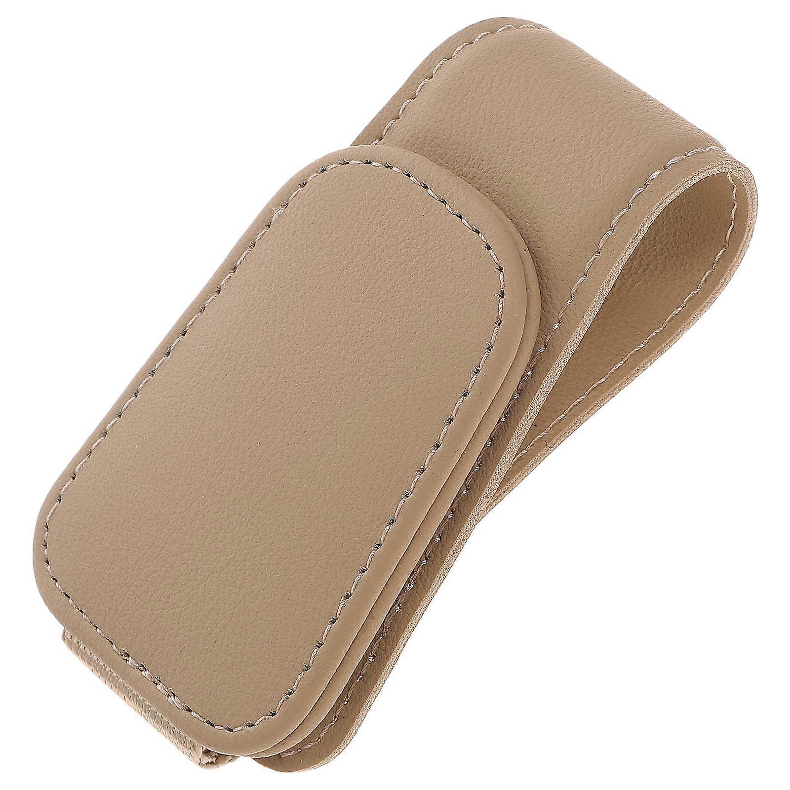 Sunglass Visor Clip For Car Visor Leather Eyeglasses Ticket Clip Vehicle Use 8.5X4.7CM 1Pcs