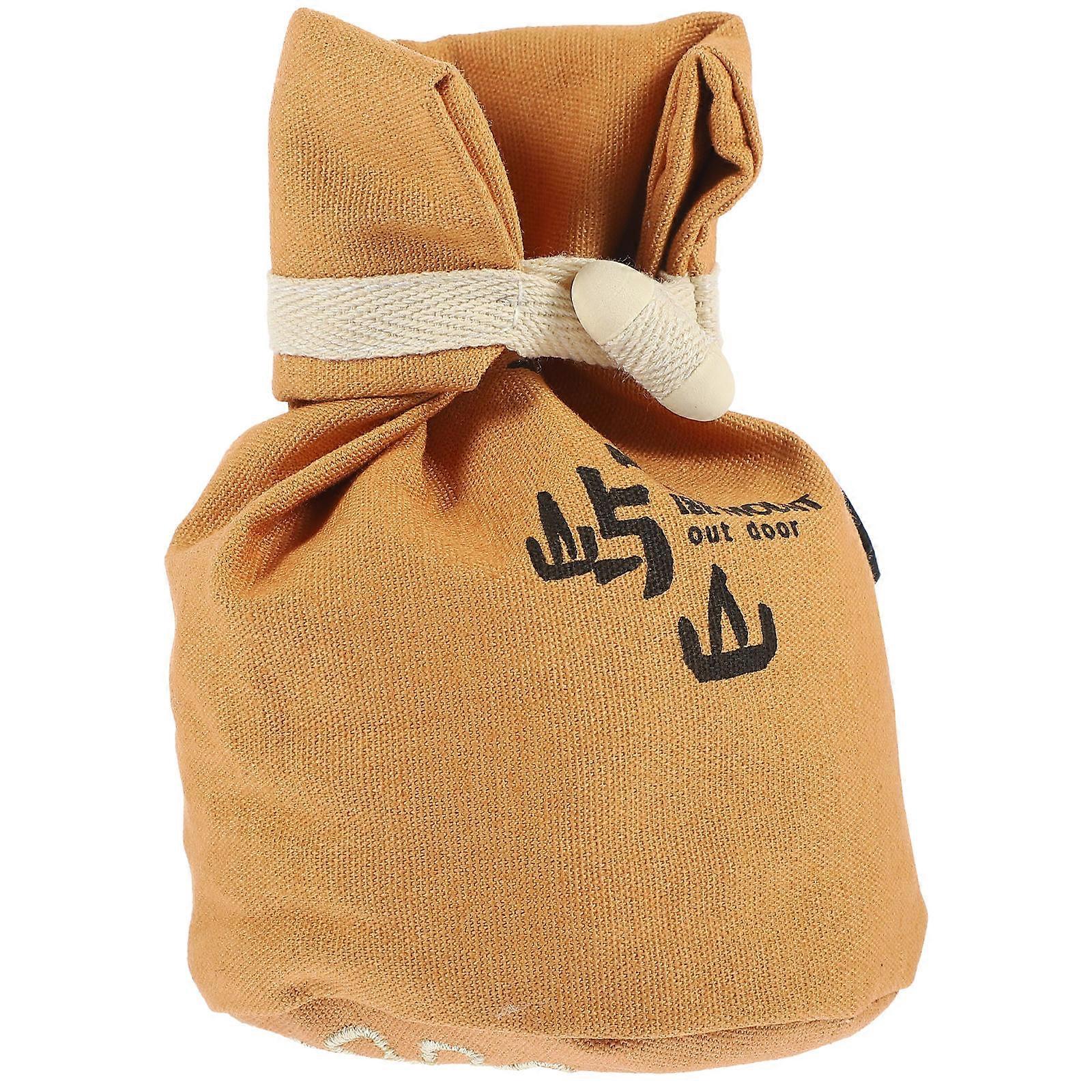 1 Set Grain Rice Bag for Camping with Canvas Material and Drawstring Design Ideal for Outdoor Tools Storage