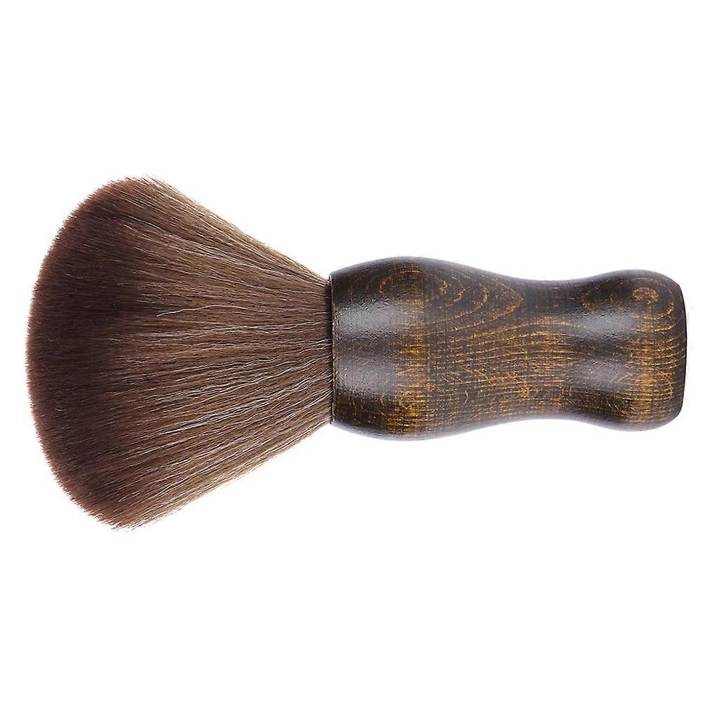 Brown Hair Styling Brush with Timber Handle and Fiber Wool Ideal for Cleaning and Portability 5.5 Inches