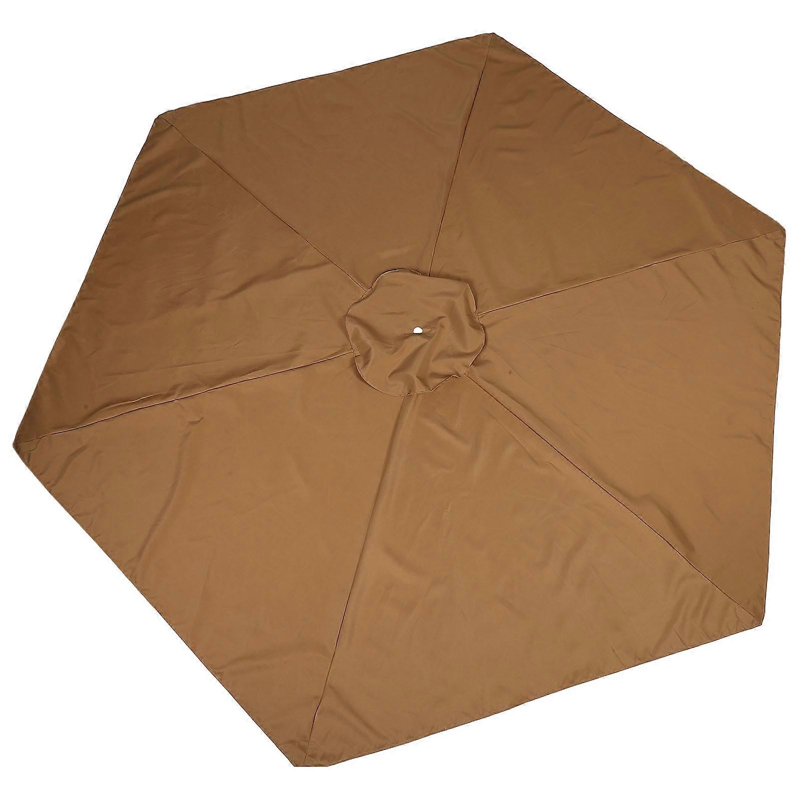 Khaki Patio Umbrella Cover Replacement Made of Durable Polyester for Sun and Rain Protection Fits Most Standard Sizes