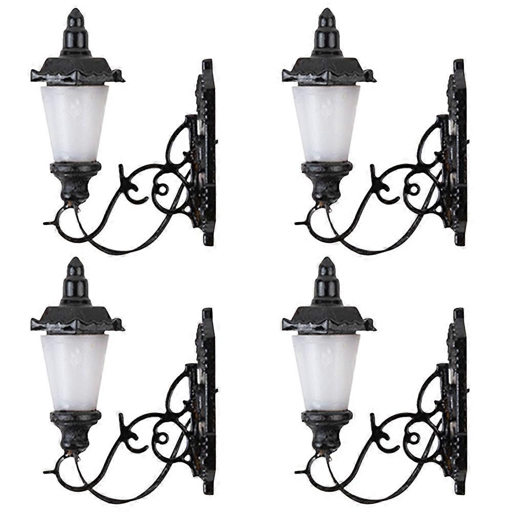 Mini Luminous Wall Lamp Sand Table Decorative Lamp Scene Layout 2 2X2 8Cm Abs Material 4Pcs