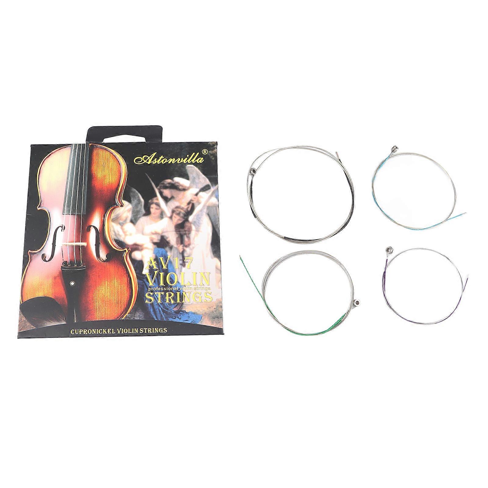 4Pcs Violin String Steel Wire G D A E Clear Full Voice Professional Violin String Set for Replacement