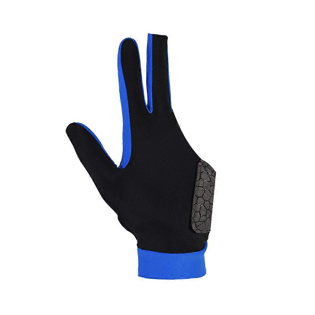 Elastic Billiards Gloves Anti-Slip Comfortable to Wear Reduces Friction Pain Blue L for Competitions 1Pcs