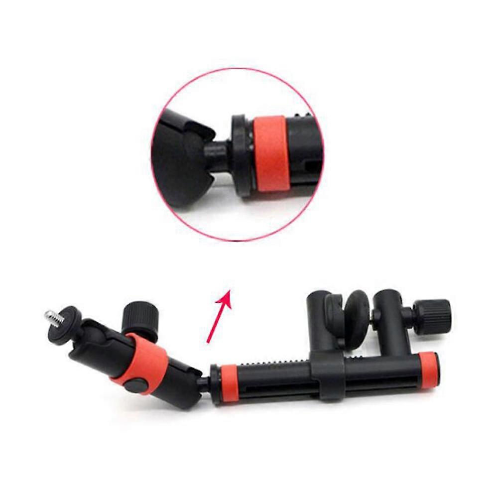 Photography Grip Multi Functional Action Camera Mount Adjustable Clamp Handheld Support Travel Red 1Pcs