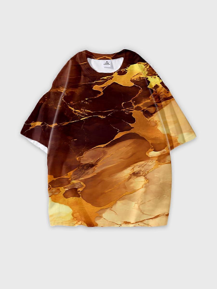 T-shirt round neck Pattern loose short sleeve B494