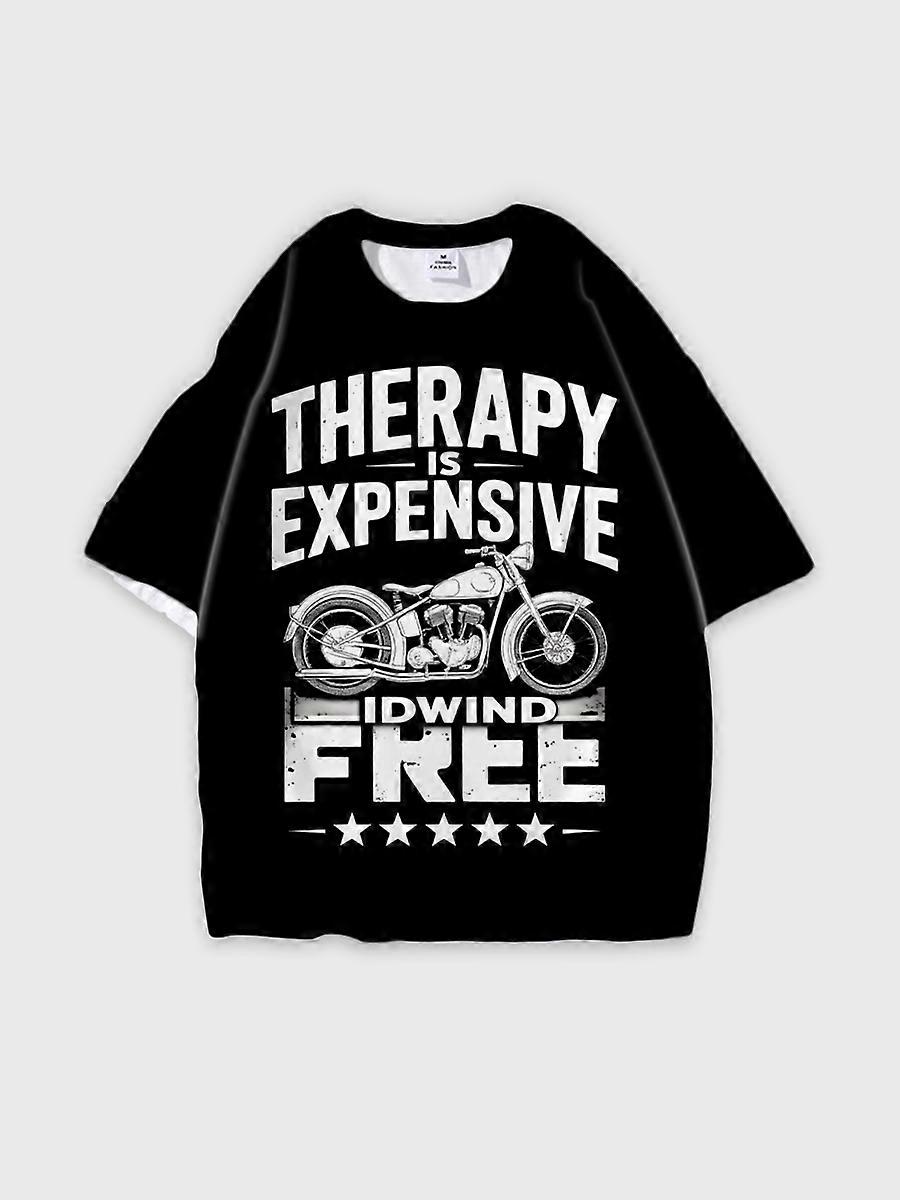 T-shirt round neck Pattern loose short sleeve E427