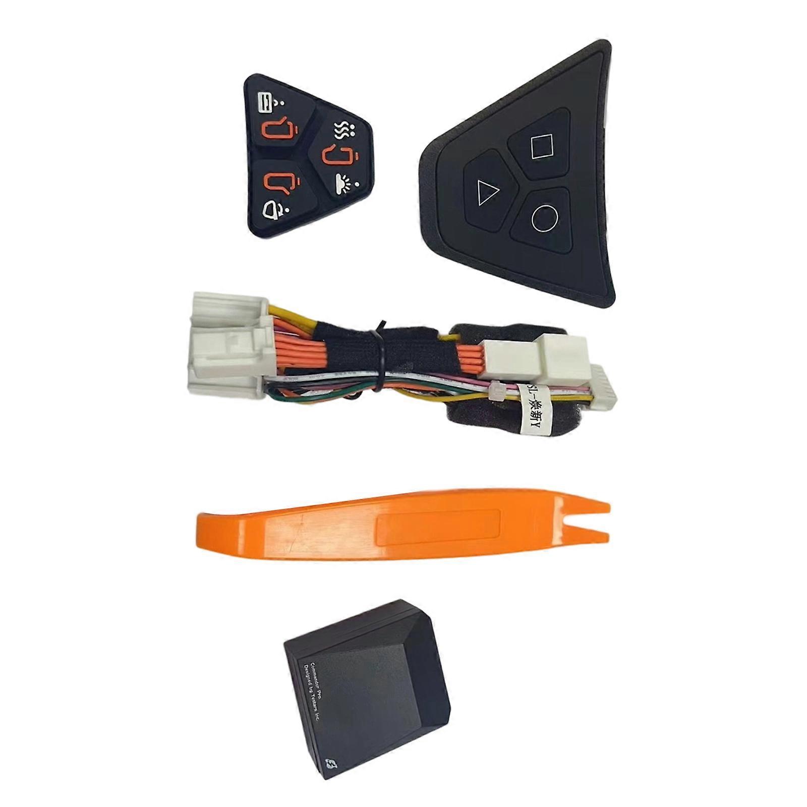 Automotive Control Panel with Programmable Shortcut ABS Steering Wheel Buttons Simple Installation for Automotives Multicolor