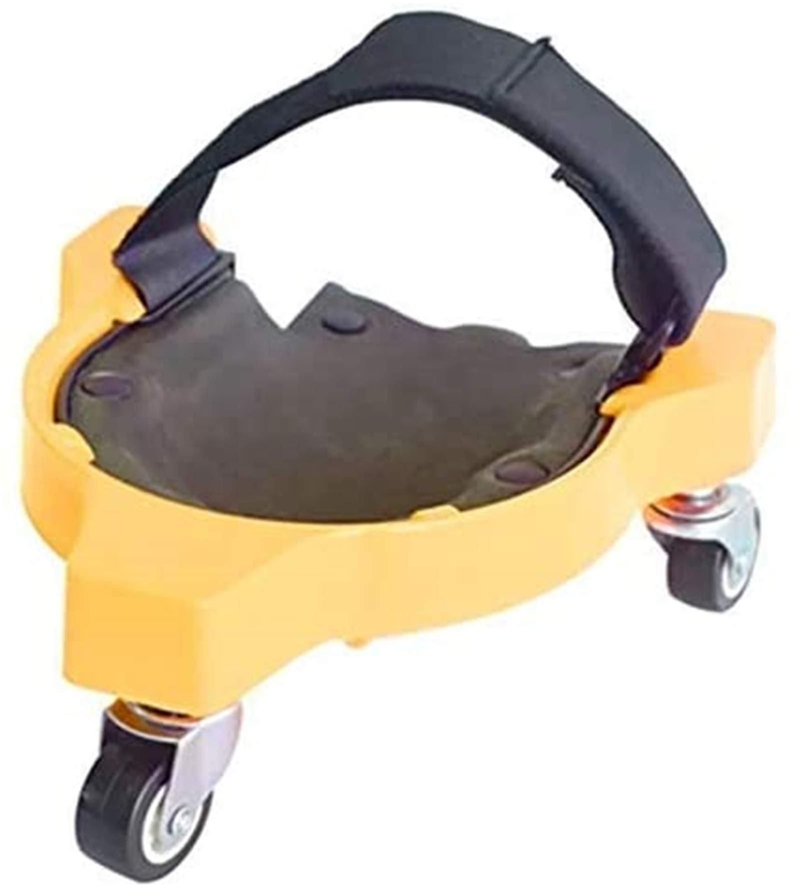 Trolley for Furniture Multifunctional Universal Castor Knee Pad Structure Work Floor Silent Sliding Caster (Color: Yellow)