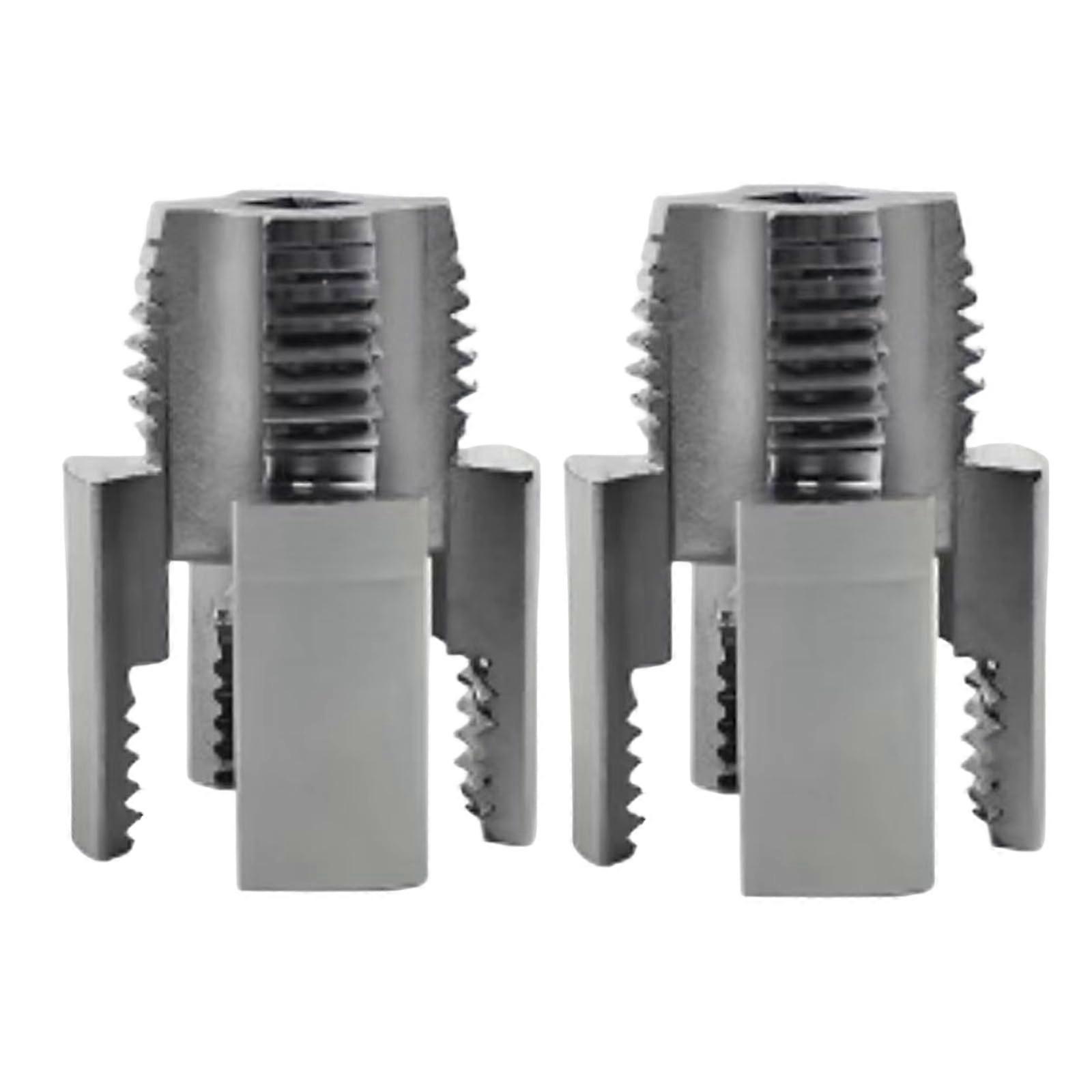 2pcs Pipe Thread Tool Internal External 1/2 Inch and 3/4 Inch Pipe Thread for Drill Replacement Professional Lightweight Threader for Plumbing