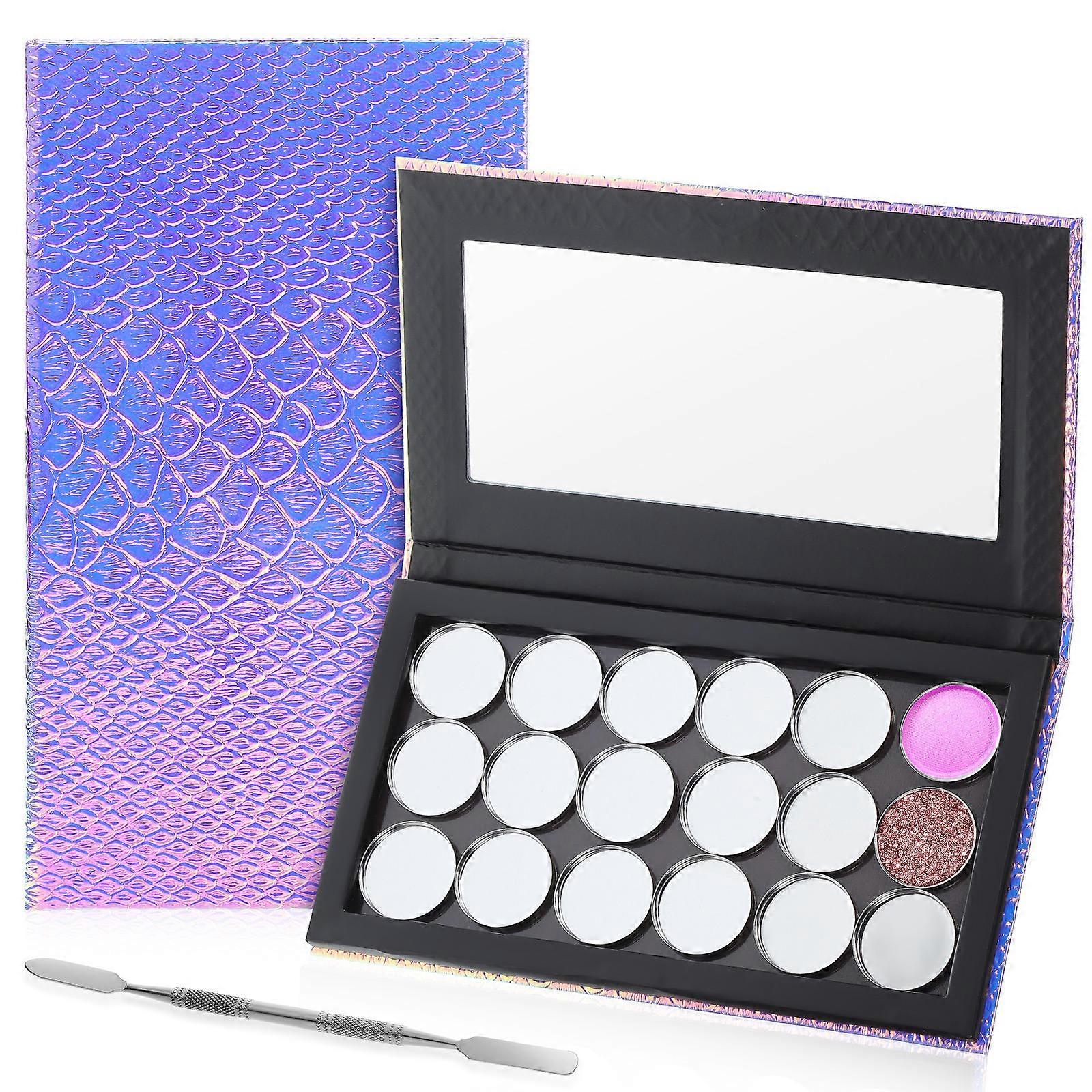 Magnetic Eyeshadow Palette Makeup Palette Assorted Color Cosmetics Storage Large Capacity 18.00X10.20X2.00CM Easy Cleaning 1 Set