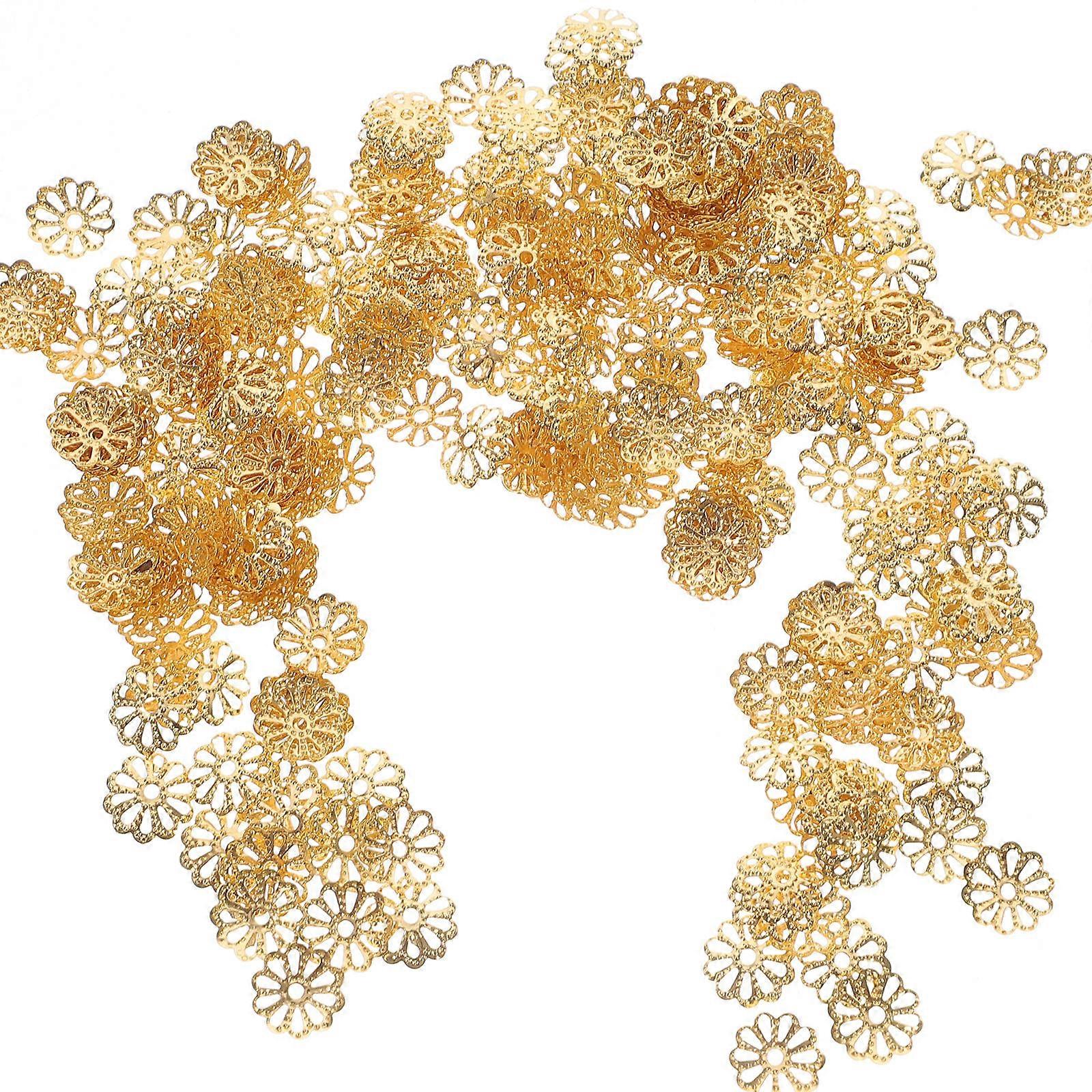 Jewelry Making Beads Caps Flower Bead End Caps Iron Material For Craft Enthusiasts Diy Jewelry Making 0.8X0.8cm 1000Pcs