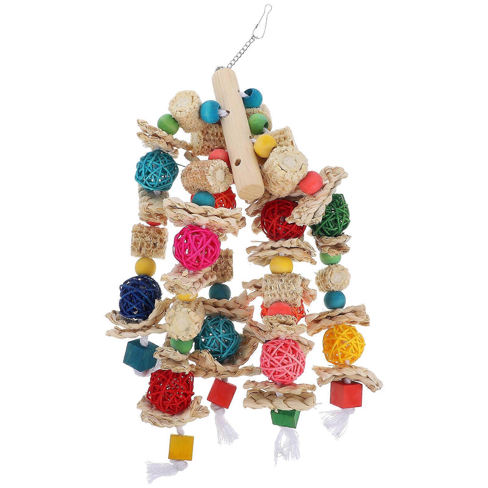 Wood Bird Swing Toy for Parrot Chewing and Playing