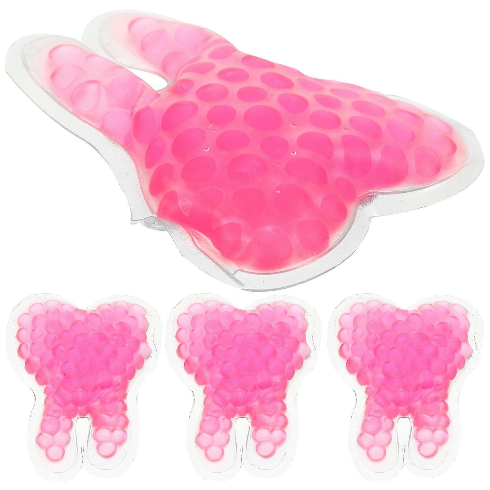 Tooth Shaped Gel Ice Pack Reusable Medication Ice Packs for Adults .50X5.50X1.50CM 4Pcs