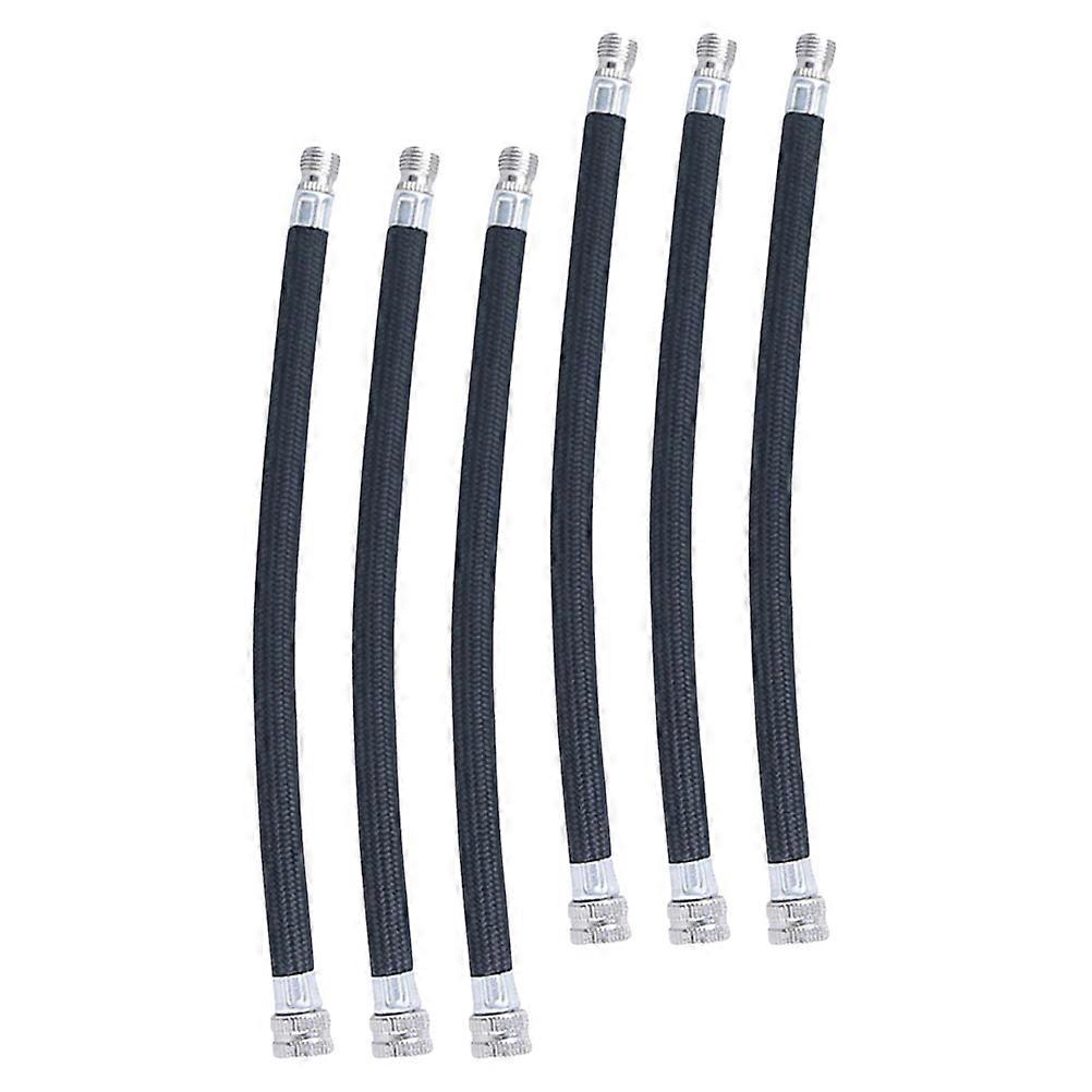 6pcs Bike Pump Hose Extension Extension Hose Replacement Air Pump Extension Hose Bicycle Air Pump Hoses Bike Pump Pipe Extensions