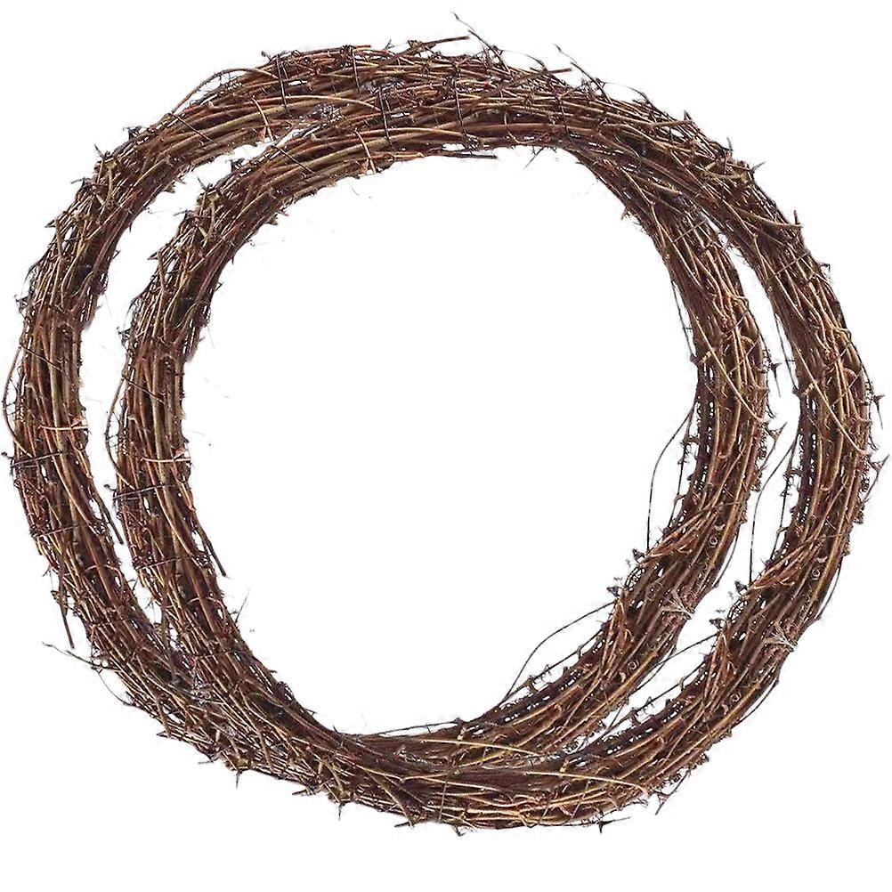 Wreath Making Kit 2Pack for Front Door Decorations 35x35cm Coffee Decorative