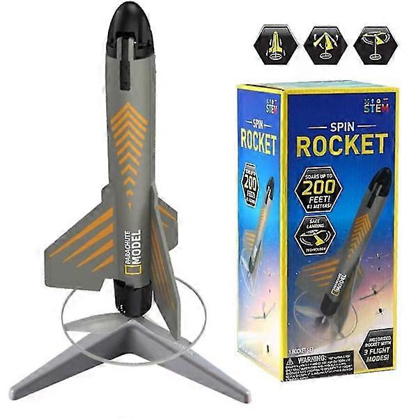 National Geographic Stem Power Rocket Launcher for Kids Motorized Power Rocket Toy