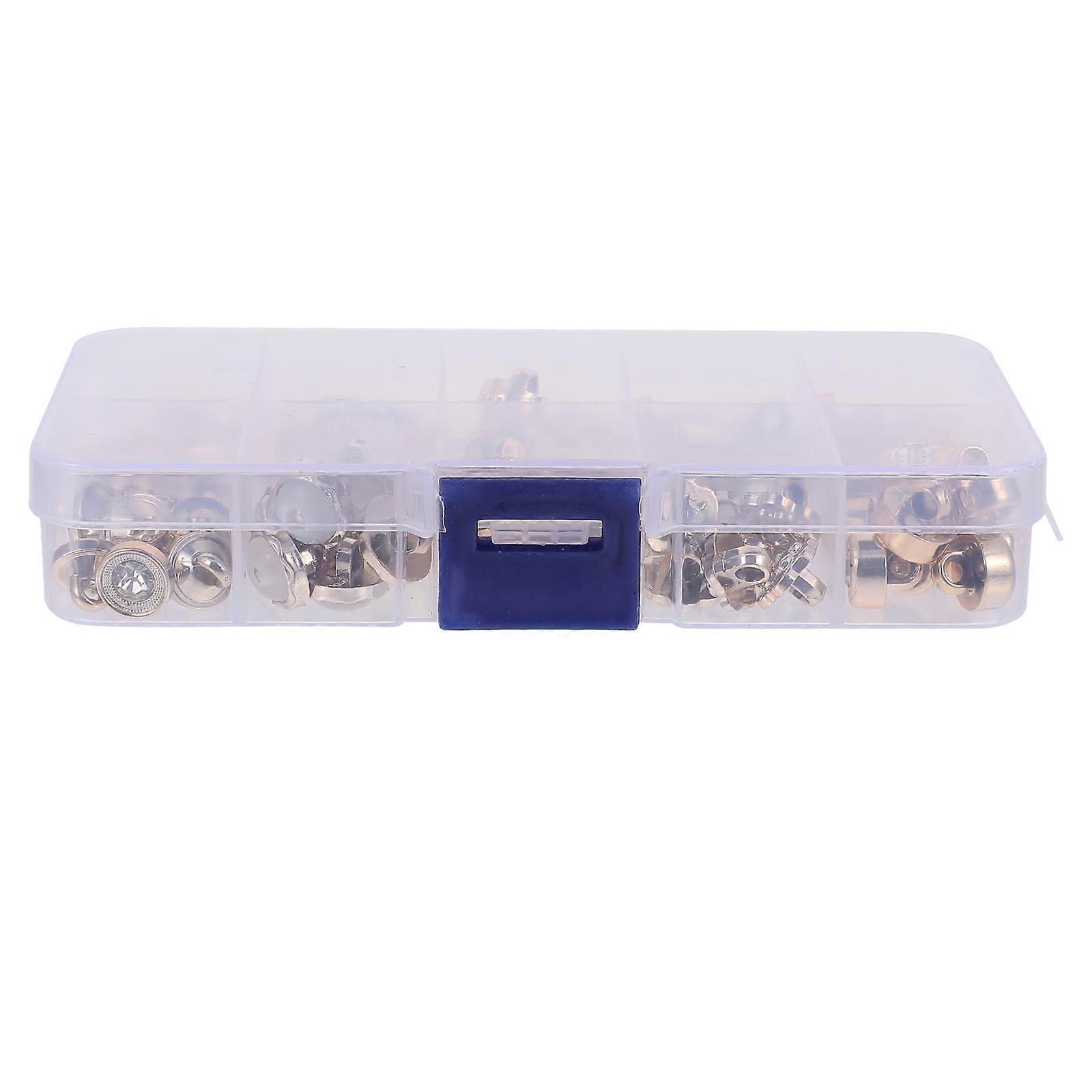 Delicate Buttons Weaving Craft Making Plastic 0.8x1.2x1.2cm 100Pcs