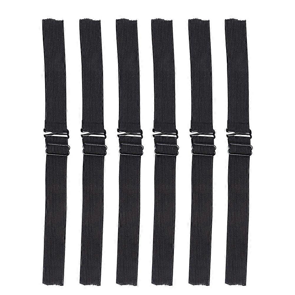 Adjustable Wig Band Straps, 6pcs Durable Hair Wig Net Accessories for Secure Fit, Non Slip Design, Comfortable Wear for All Hair Types Black