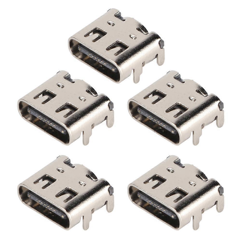 5pcs PS5 Gamepad Charging Port Replacement Type C Interface Socket for Console Repair
