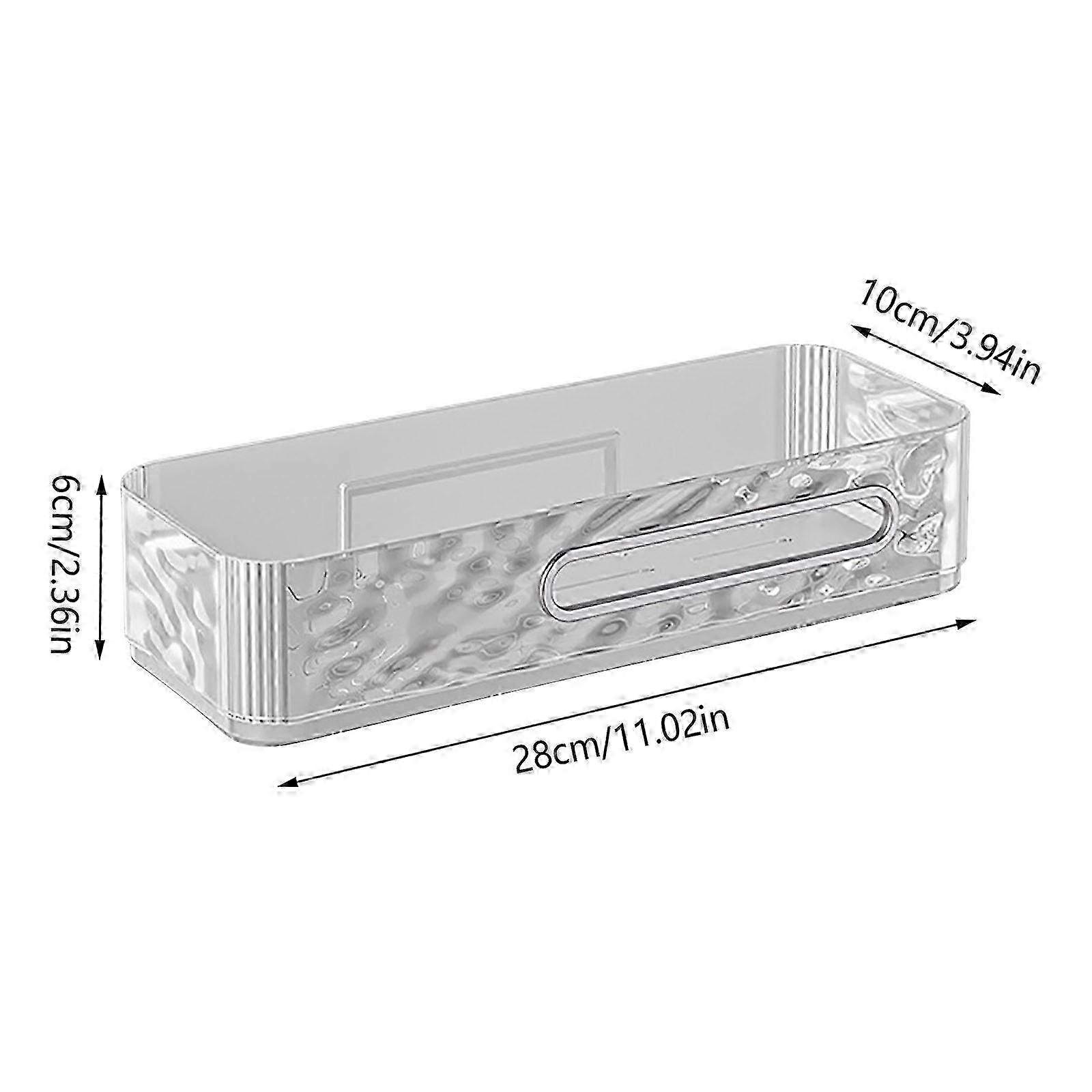 Wall-Mounted Glacier Pattern Bathroom Storage Rack - Non-Perforated Toilet Organizer for Space-Saving Storage Solutions
