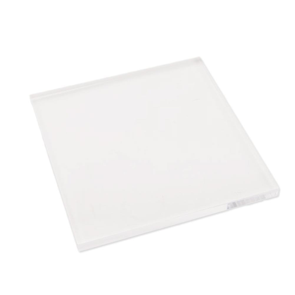 Acrylic Stamping Block for Rubber Stamp Craft Easy to Clean and Handle Clear Transparent 15*15cm