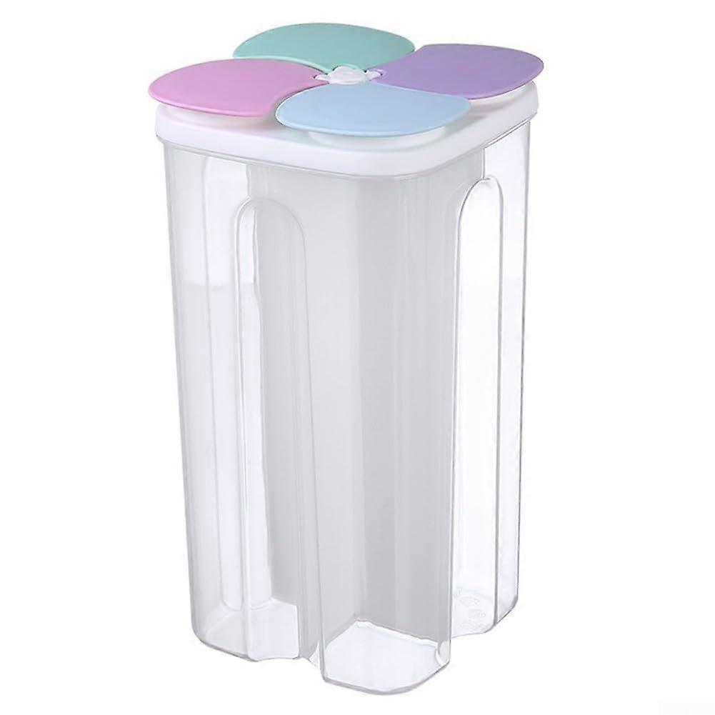 Transparent plastic container with sealed compartments for keeping ingredients fresh (2.3L Light)