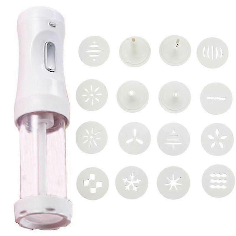 Electric Cookie Press Churros Maker com 12 Discos e 4 Dicas de Cereja para Cake DIY Tools Baking Access